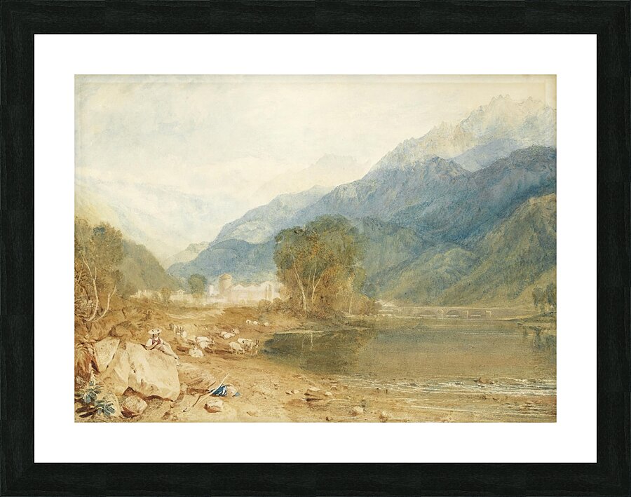 A View From The Castle Of St. Michael. Bonneville. Savoy. From The Banks Of The Arve River by Joseph Mallord William Turner [1775–1851] Picture Frame print