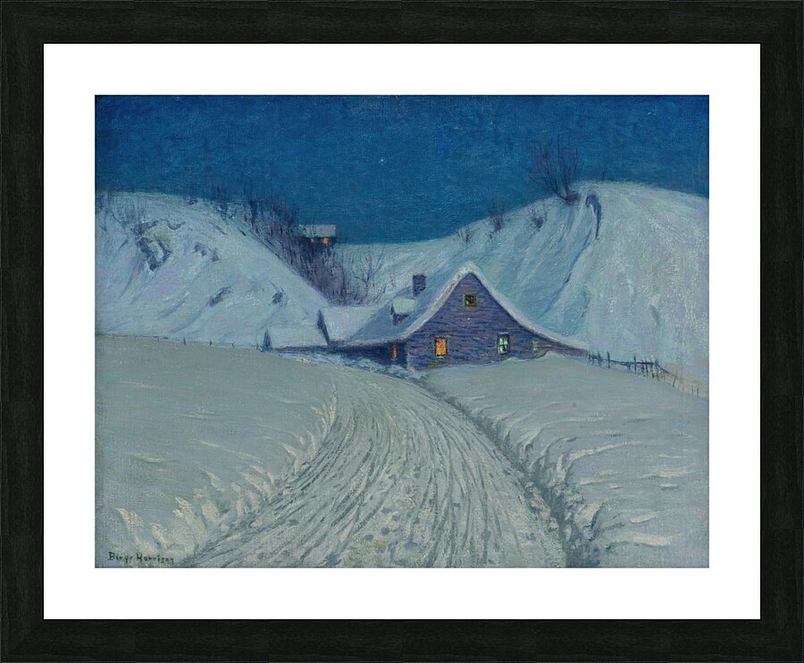 Winter’s Cabin at the Curve by Birge Harrison [1854–1929] Picture Frame print