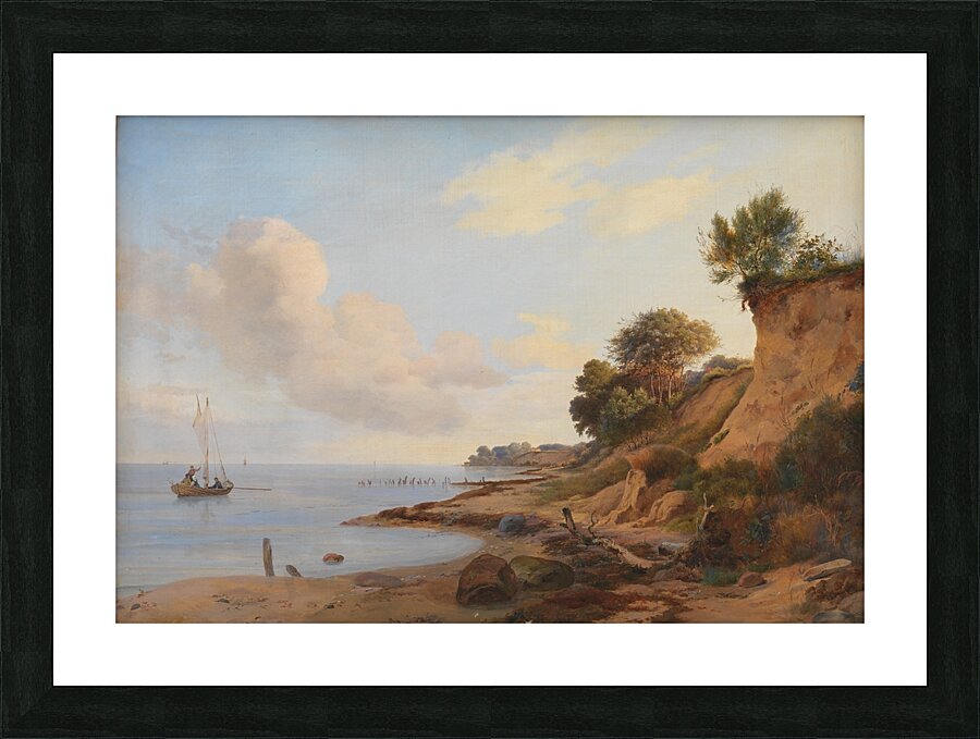Strandparti i nærheden af Tårbæk [1824–1886] by Anders Christian Lunde [1809–1886] Picture Frame print