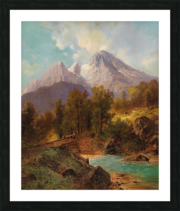 The Watzmann Near Berchtesgaden by Carl Millner [1825–1895] Picture Frame print