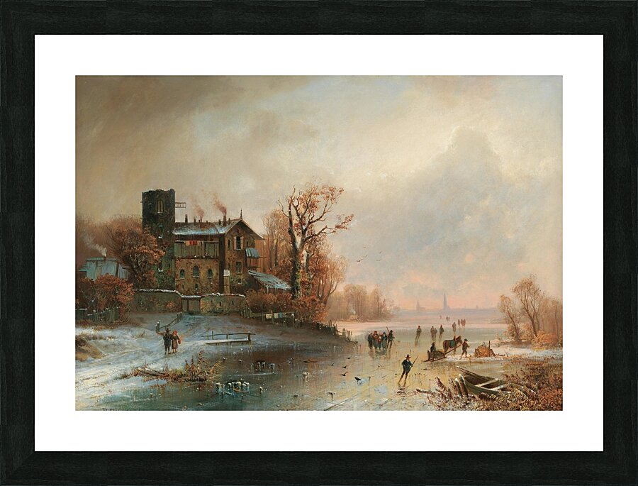 Winter pleasures by Anton Doll [1826–1887] Picture Frame print