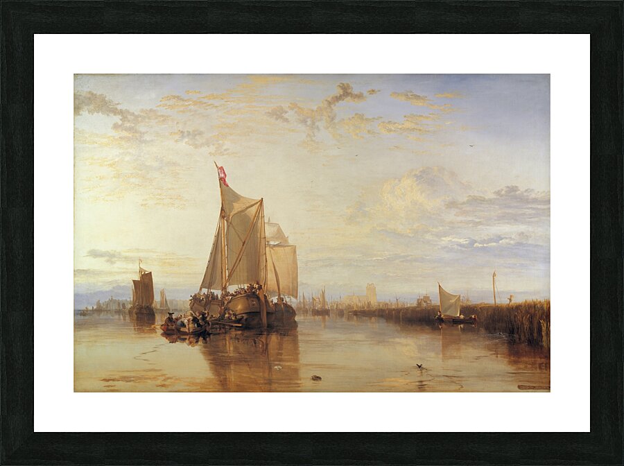 Dort or Dordrecht– The Dort Packet–Boat from Rotterdam Becalmed [1818] by Joseph Mallord William Turner [1775–1851] Picture Frame print