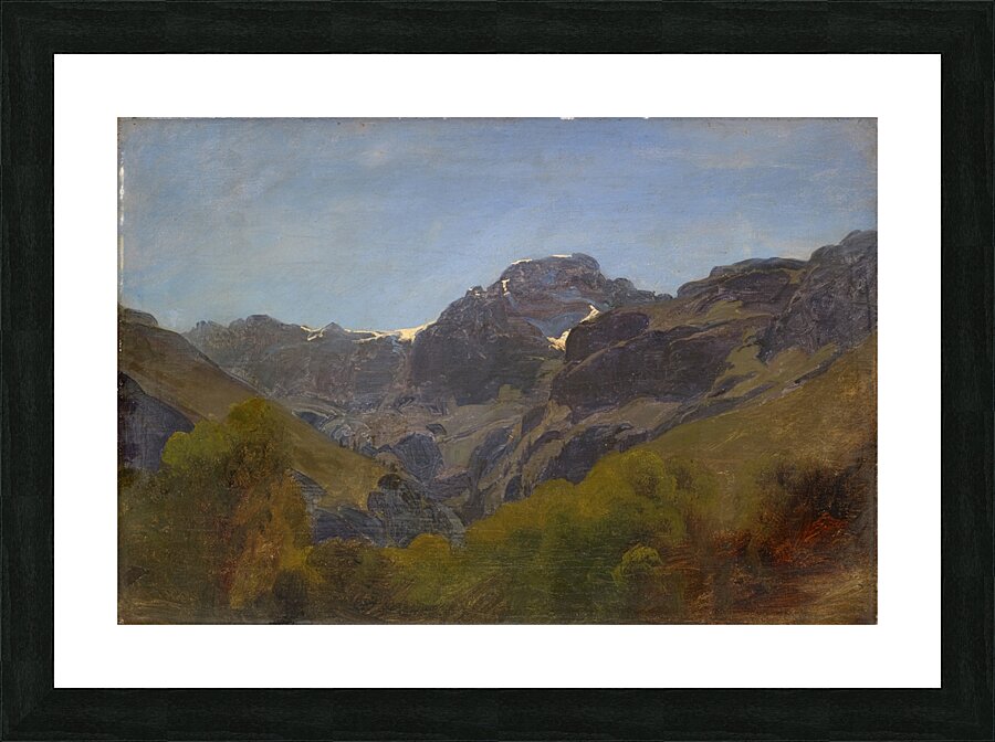 Mountain Landscape of Glarus with ‘Rüchigrat’ and ‘Bös Fulen’ by Johann Rudolf Koller [1828–1905] Picture Frame print