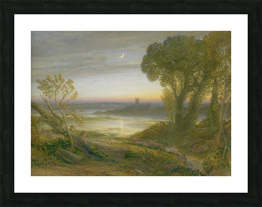 The Curfew [1870] by Samuel Palmer [1805–1881] Picture Frame print