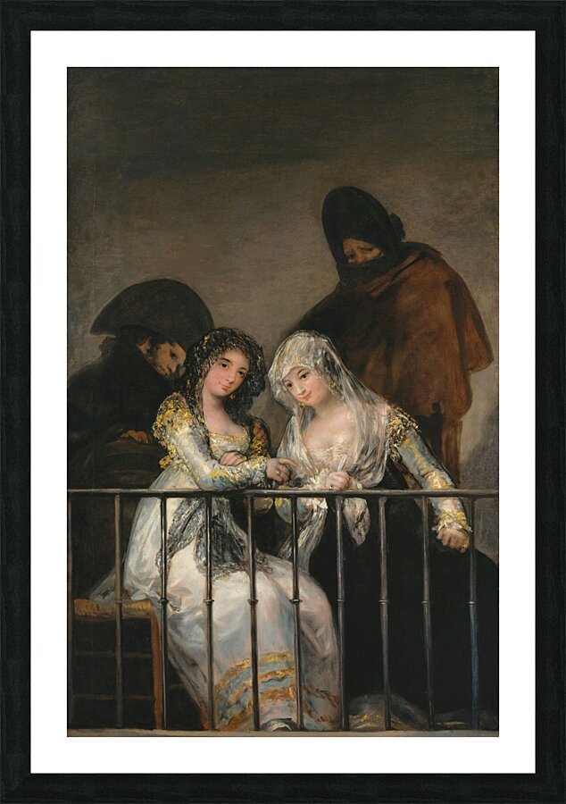 Majas on a Balcony [ca. 1800–1810] by Francisco de Goya [1746–1828] Picture Frame print