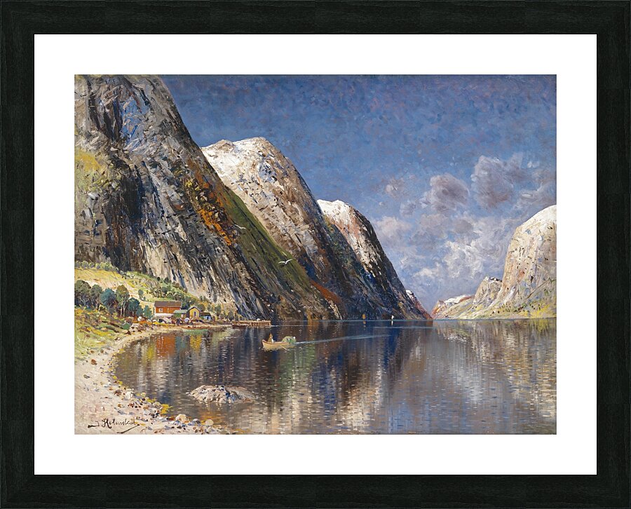 Drontheim Fjord by Karl Kaufmann [1843–1905] Picture Frame print