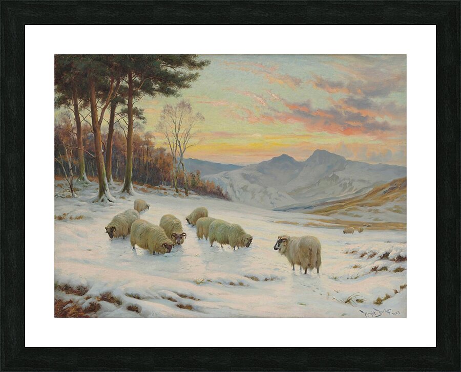 A winter’s evening [1923] by Wright Barker [1864–1941] Picture Frame print