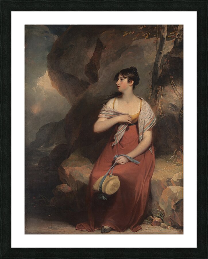 A Woman in a Landscape by Martin Archer Shee [1769–1850] Picture Frame print