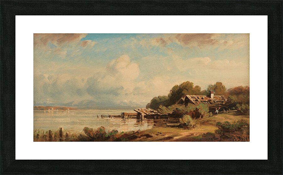 Fischerhütte am Starnberger See [1880] by August Seidel [1820–1904] Picture Frame print