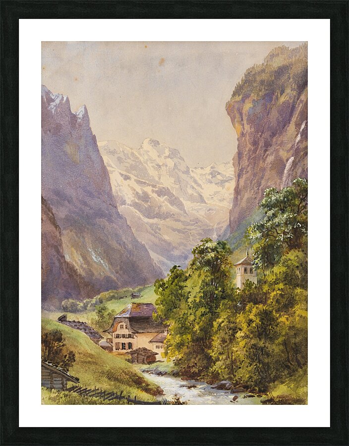 Lauterbrunnen [Schweiz] [Ca. 1880–90] by Edward Theodore Compton [1849–1921] Picture Frame print