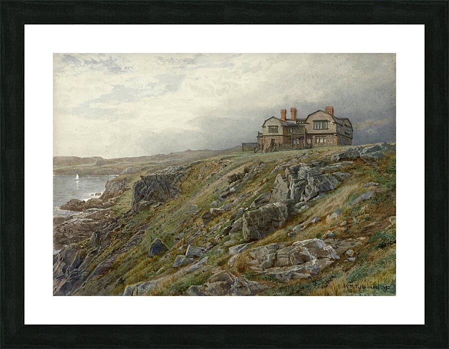 Graycliff. The Artist’s Home. Newport. Rhode Island [1882] by William Trost Richards [1833–1905] Picture Frame print