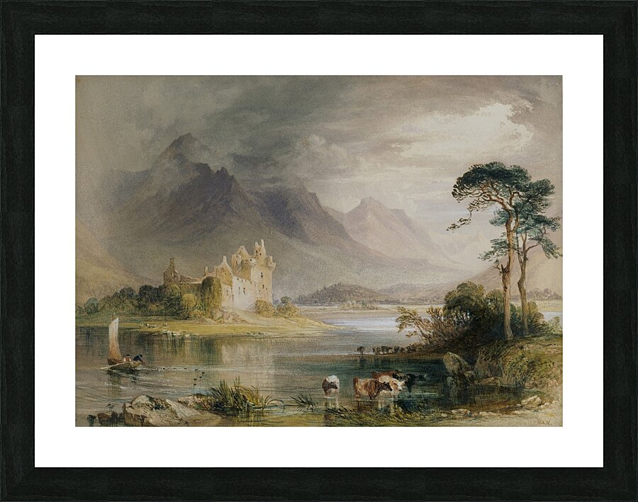 Kilchurn Castle [c. 1839] by William Andrews Nesfield [1793–1881] Picture Frame print