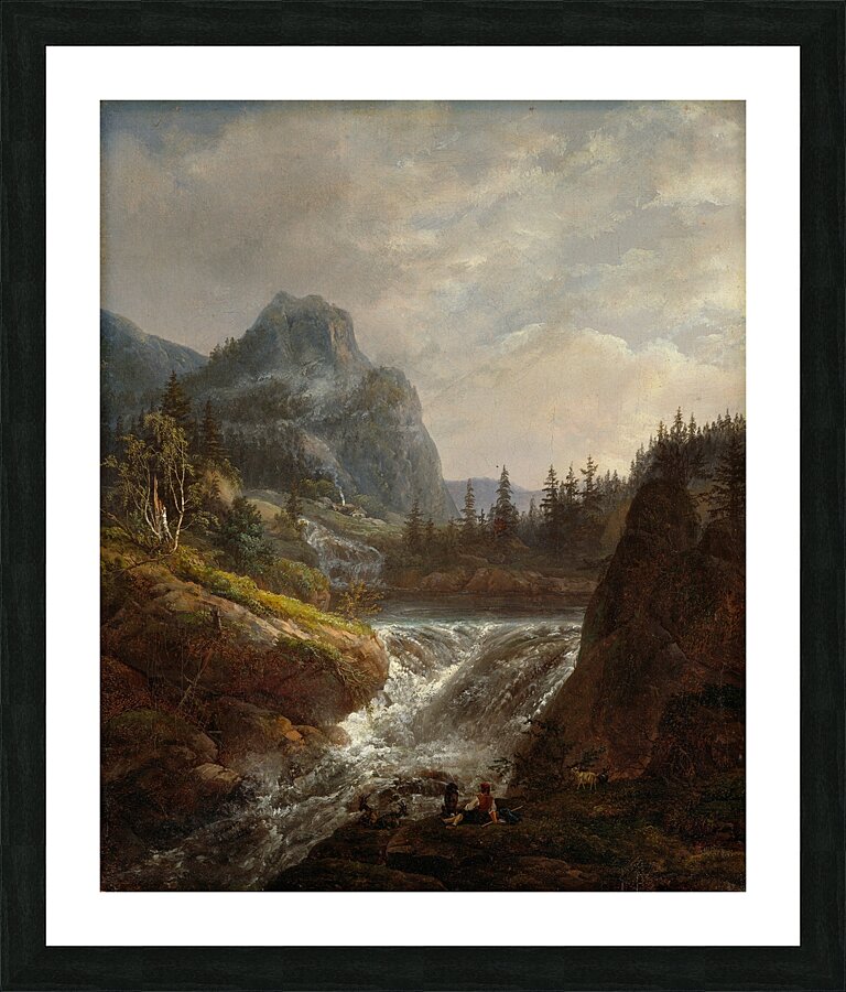 Norwegian Landscape [1822] by Johan Christian Dahl [1788–1857] Picture Frame print