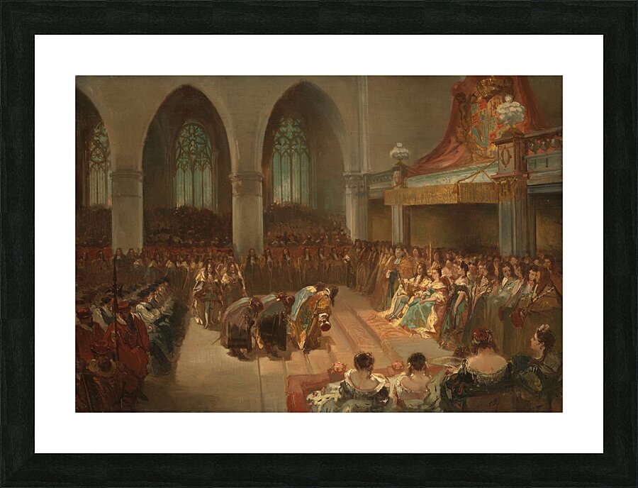 The coronation of William III and Mary Stuart. Anno 1689 [1829–1894] by Charles Rochussen [1814–1894] Picture Frame print