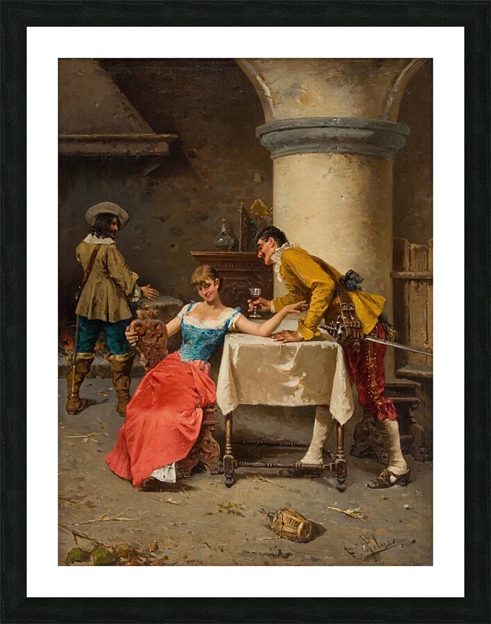 The Courtship by Francesco Peluso [1836–1916] Picture Frame print