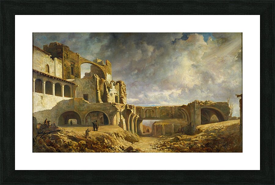 Ruins of the Palace [1859] by Ramon Martí i Alsina [1826–1894] Picture Frame print