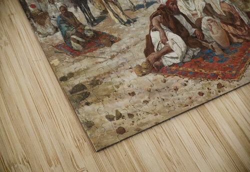 Caravan at rest by Giuseppe Gabani [1846–1899] MyCozyFineArt puzzle