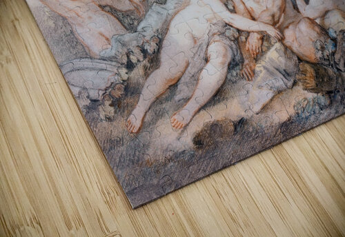 Nymphes et Satyres auprès d’un terme de Bacchus [18th century] by Jacques–Philippe Caresme [1734–1796] MyCozyFineArt puzzle