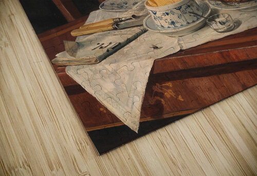 Et Frokostbord [1884] by Oluf August Hermansen [1849–1897] MyCozyFineArt puzzle