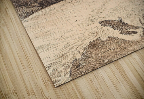 Am Wehr [Ca. 1870–1890] by Hans Thoma [1839–1924] MyCozyFineArt puzzle