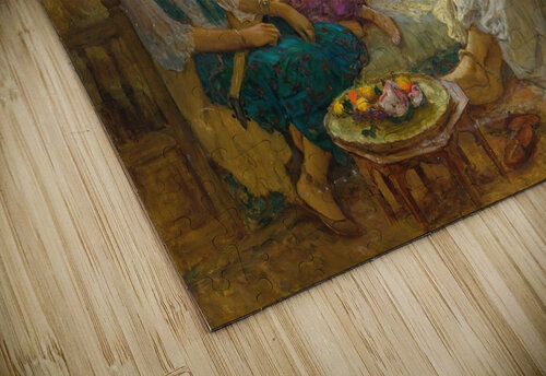 On The Terrace by Frederick Arthur Bridgman [1847–1928] MyCozyFineArt puzzle