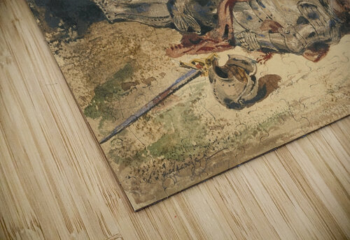 The Death of Lara [about 1824] by Eugène Delacroix [1798–1863] MyCozyFineArt puzzle
