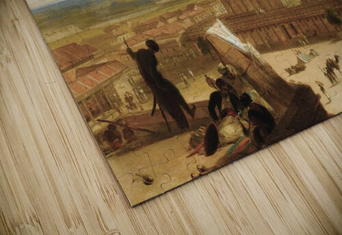 Oriental Landscape with Mosque by Alberto Pasini [1826–1899] MyCozyFineArt puzzle