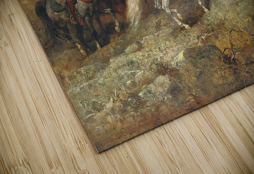 Arab Warriors On A Rocky Hillside by Adolf Schreyer [1828–1899] MyCozyFineArt puzzle