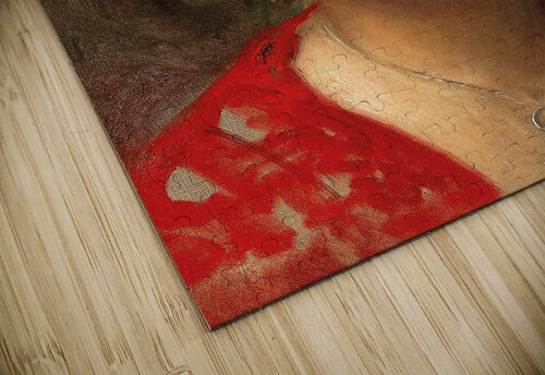 Portrait of a Young Woman in a Red Dress by Eduard Veith [1856–1925] MyCozyFineArt puzzle