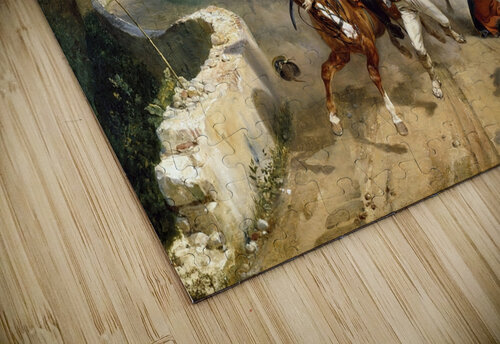 Italian Brigands Surprised By Papal Troops [1831] by Horace Vernet [1789–1863] MyCozyFineArt puzzle