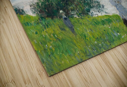 The Promenade with the Railroad Bridge. Argenteuil [1874] by Claude Monet [1840–1926] MyCozyFineArt puzzle