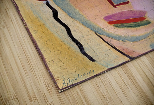 Mystical head. Meditation [1918] by Alexej von Jawlensky [1864–1941] MyCozyFineArt puzzle