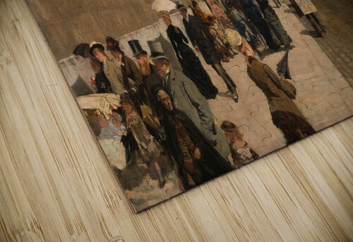 La National Gallery et l’église Saint Martin [Londres] [1878] by Giuseppe De Nittis [1846–1884] MyCozyFineArt puzzle