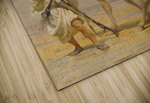 Bedouin Woman On A Camel [1864.] by Carl Haag [1820–1915] MyCozyFineArt puzzle