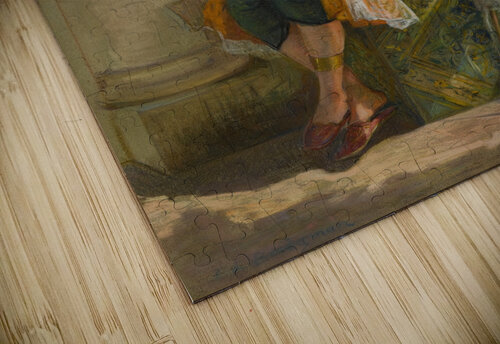 Jeune Fille À L’éventail by Frederick Arthur Bridgman [1847–1928] MyCozyFineArt puzzle