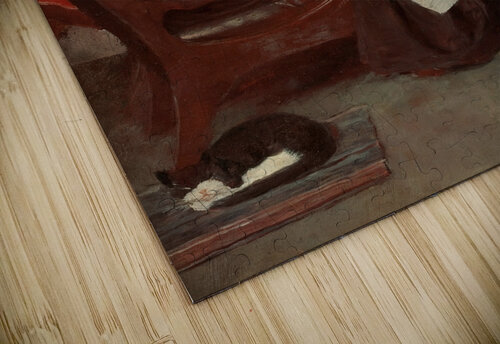 ‘And who’s going to support ’em’ demanded Mrs. Barkley’ [1898] by Howard Pyle [1853–1911] MyCozyFineArt puzzle