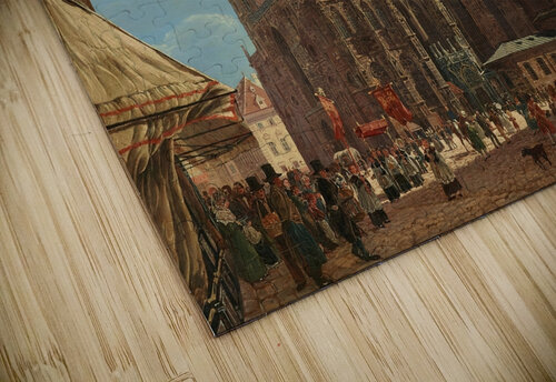 Der Stephansdom in Wien [1832] by Rudolf von Alt [1812–1905] MyCozyFineArt puzzle