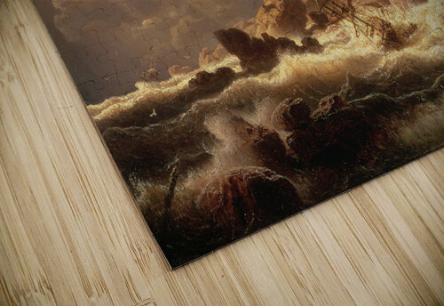 Gale on the Bohuslän Coast [1857] by Marcus Larson [1825–1864] MyCozyFineArt puzzle