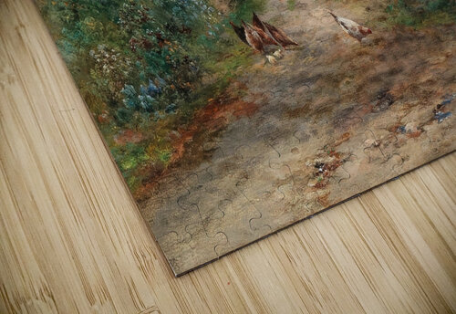 A Rustic Garden in Blossom in the Countryside. By Emil Barbarini [1855–1933] MyCozyFineArt puzzle