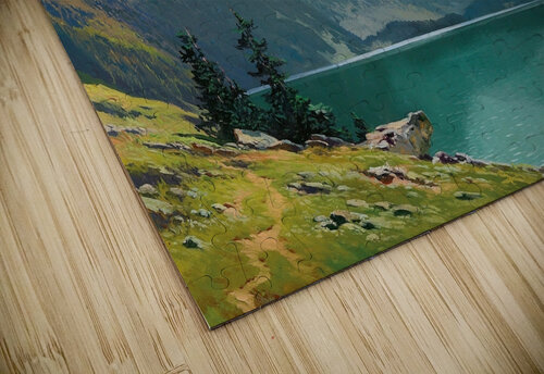 Lake Gosau with the Dachstein by Toni Haller [1907–1944] MyCozyFineArt puzzle