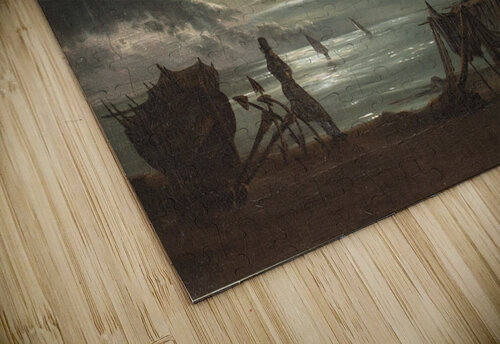 The Gulf of Naples. Moonlight [1820–1821] by Johan Christian Dahl [1788–1857] MyCozyFineArt puzzle