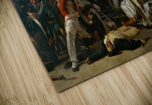 Prise du Louvre. Le 29 juillet 1830. Massacre des gardes suisses. [1832] by Jean–Louis Bezard [1799–1881] MyCozyFineArt puzzle