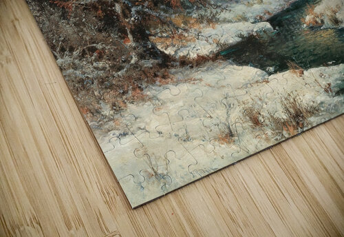 Winterliche Flusslandschaft by Adolf Kaufmann [1848–1916] MyCozyFineArt puzzle