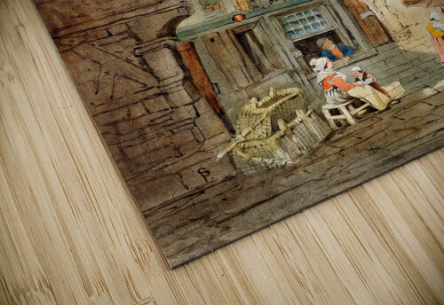 Marketplace at Bruges by Samuel Prout [1783–1852] MyCozyFineArt puzzle