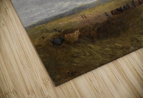 Travellers in a landscape by David Cox [1783–1859] MyCozyFineArt puzzle