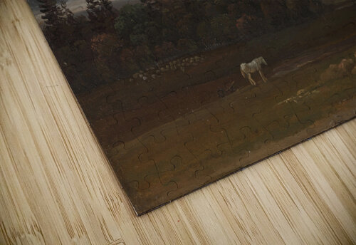 Fields near Dresden with a white Horse [1819] by Johan Christian Dahl [1788–1857] MyCozyFineArt puzzle