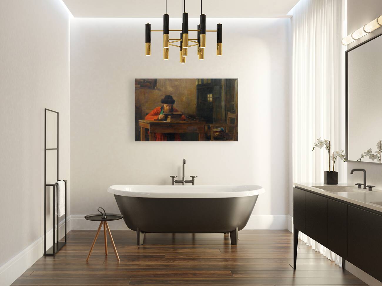 Reading Rabbi by Theodoros Ralli [1852–1909] Reproduction