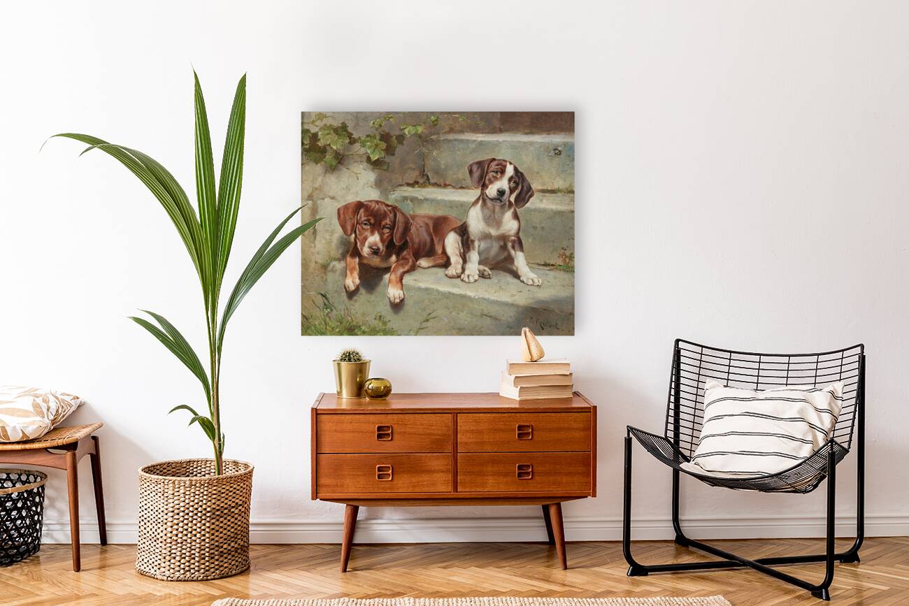 Gestörte Siesta by Carl Reichert [1836–1918] Reproduction