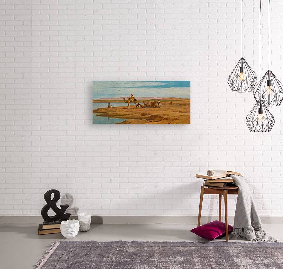 Waiting For The Dahabeah [1896] by Frederick Goodall [1822–1904] Reproduction