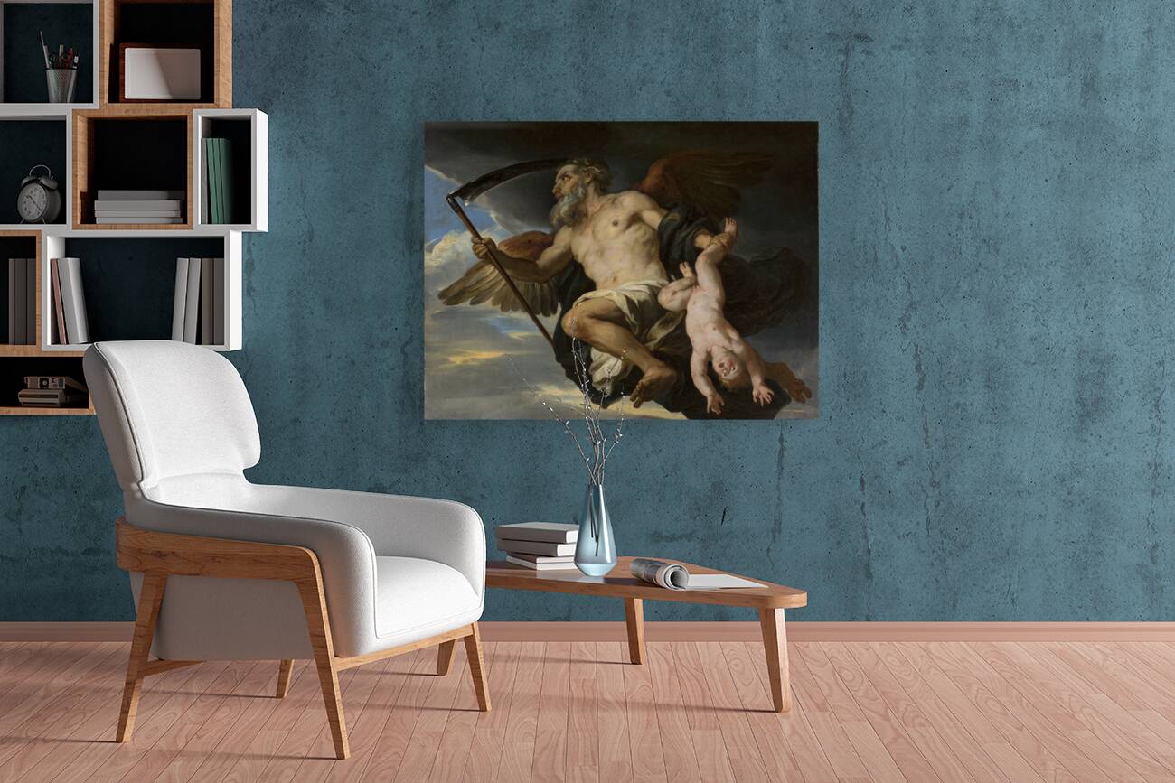 Chronos by Giovanni Francesco Romanelli [1610–1662] Reproduction